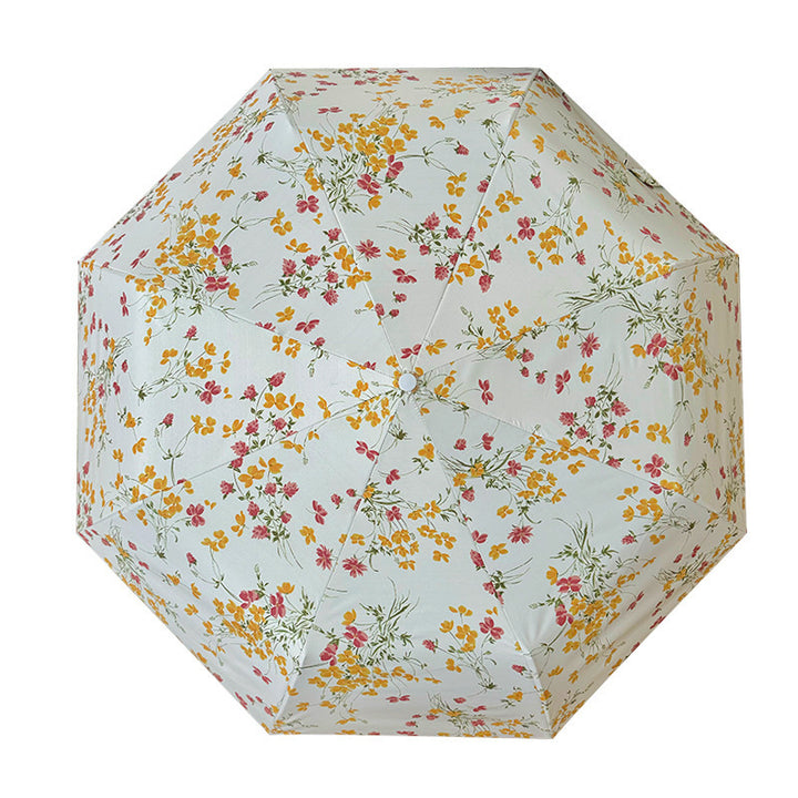 Damen Faltbarer Sonnenschutzschirm mit Blumendesign Karnz