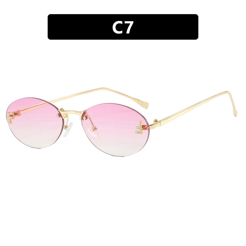 Damen modische Sonnenbrille mit eleganter, verspiegelter Gläserfront und filigranem Metallrahmen Karnz