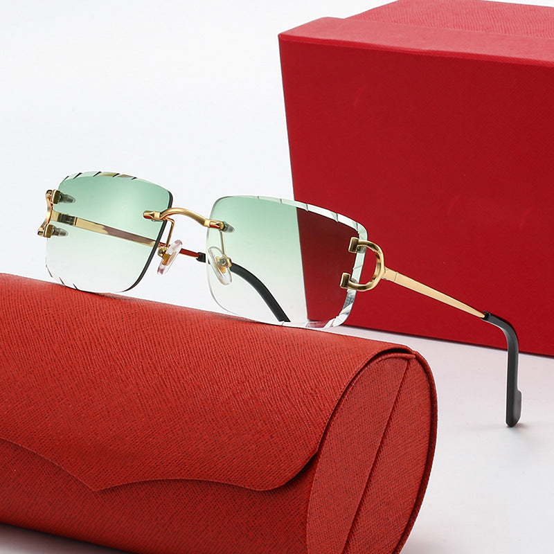 Damen elegante Halbrahmen Korrektionsbrille Karnz