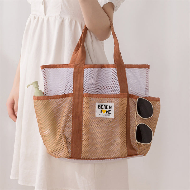 Geräumige Mesh Strandtasche