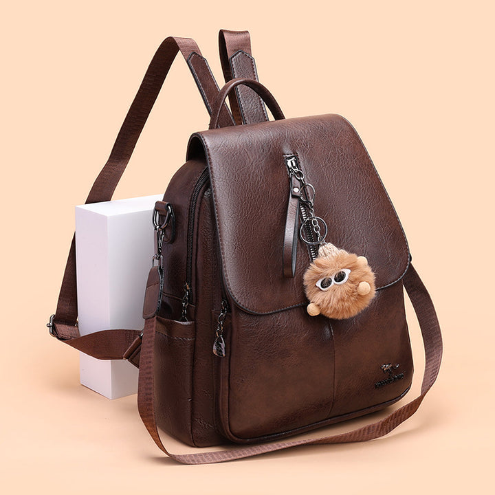 Stylischer Multifunktions-Leder-Rucksack Karnz