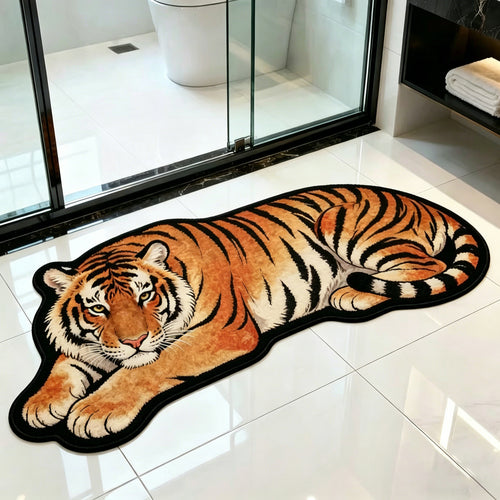 Plüsch Tiger-förmiger Teppich