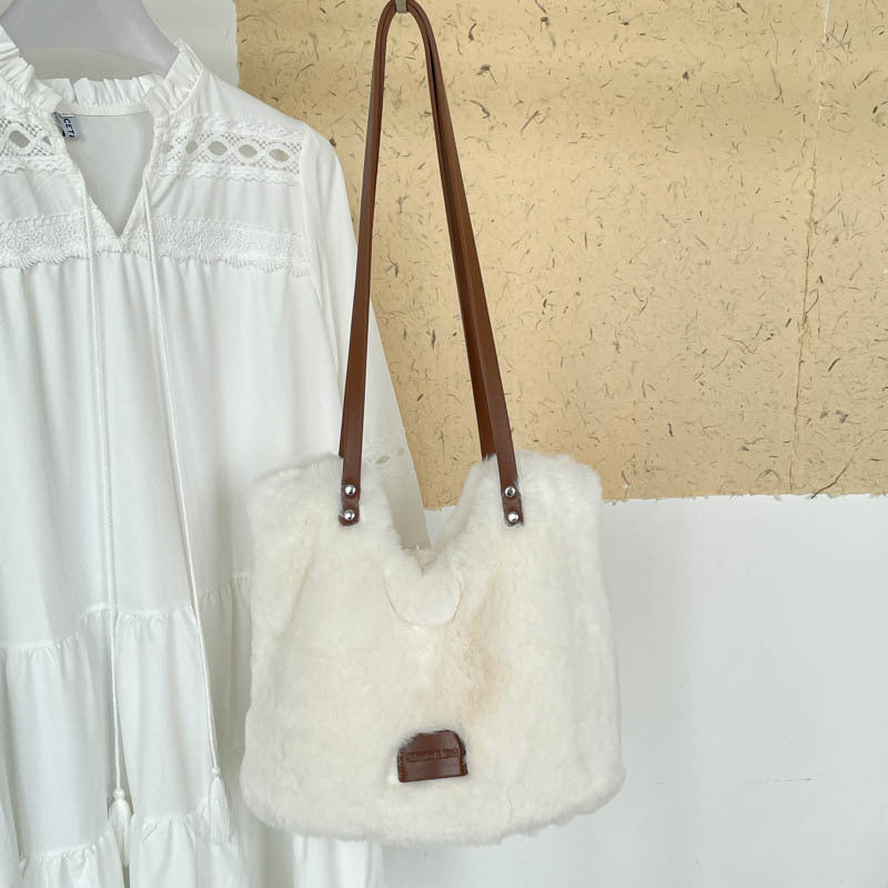 Plüsch Kunstfell Schultertasche