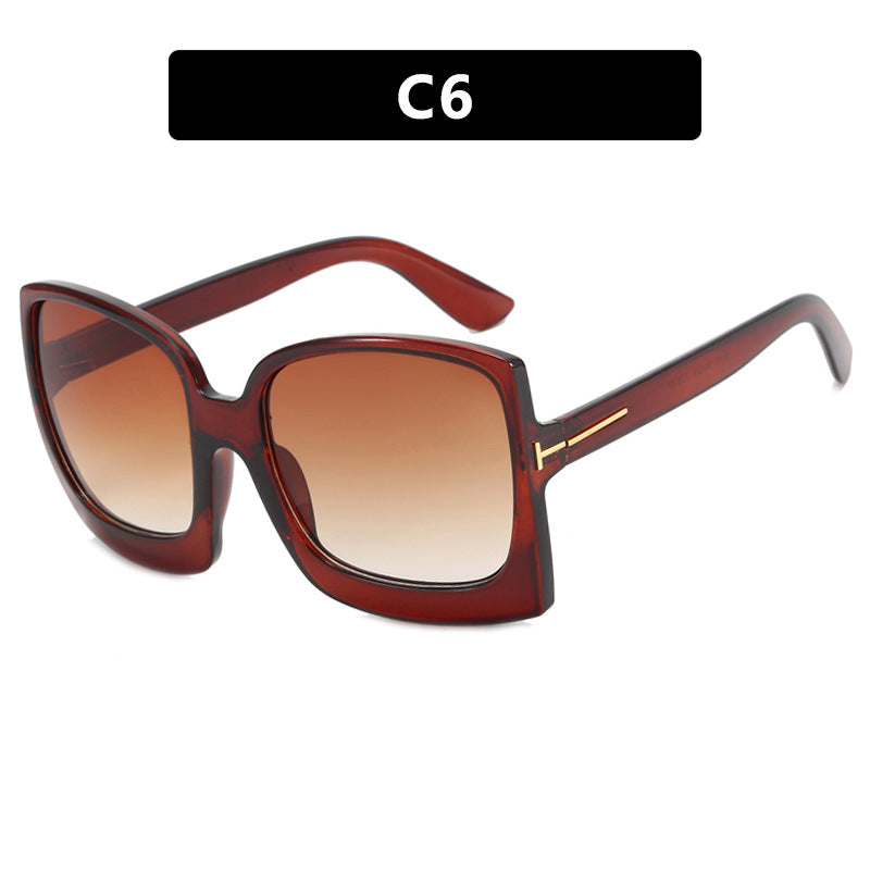 Damen oversized Sonnenbrille im modernen quadratischen Design mit verspiegelten Gläsern Karnz