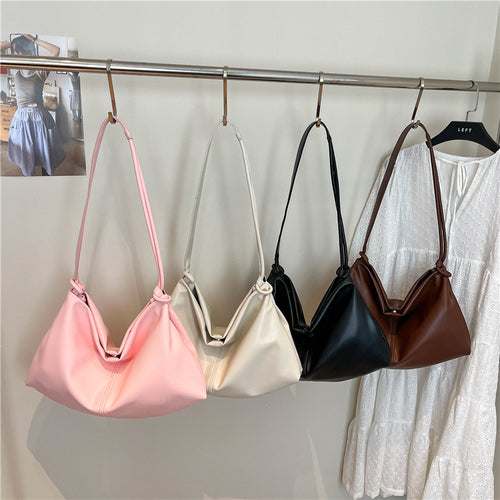 Weiche Leder Schlamper Schultertasche