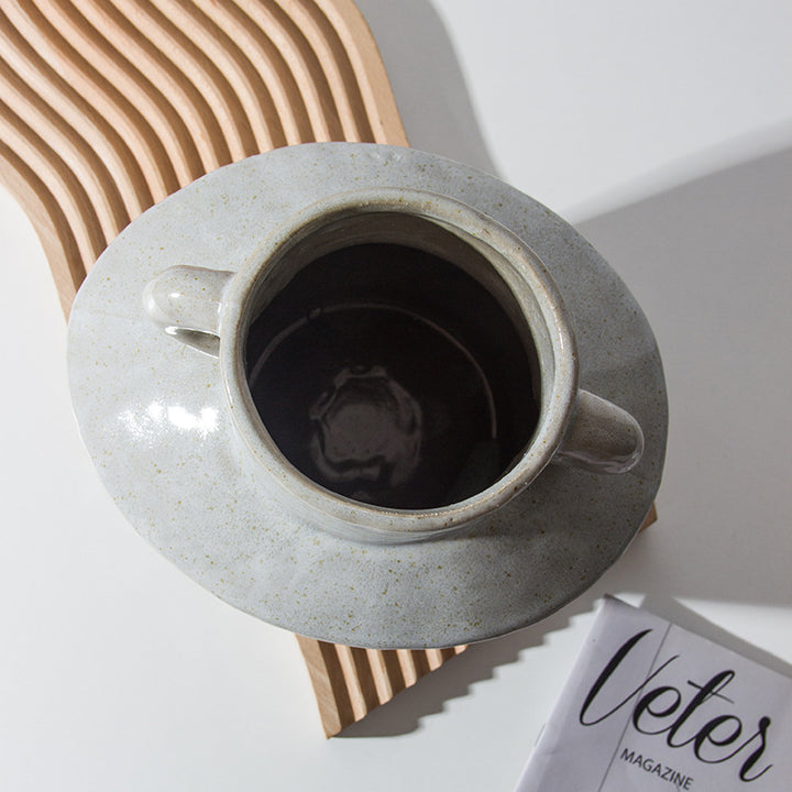 Moderne geometrische Keramikvase