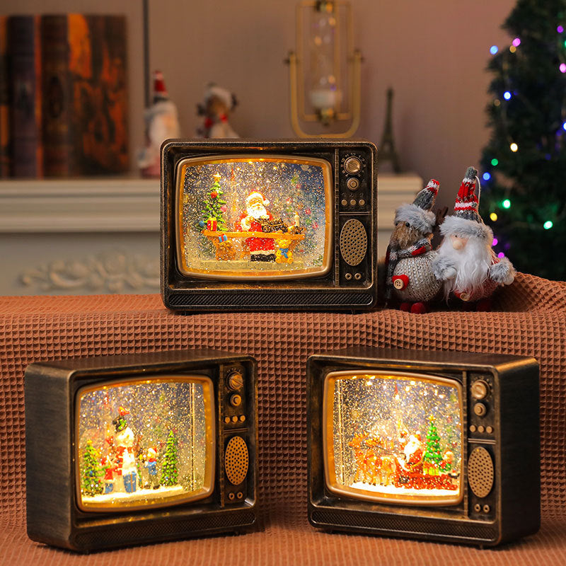 Dekorative LED Laterne mit Santa Figurine Karnz