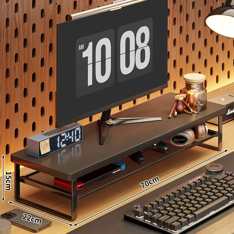 Ergonomischer Monitorständer mit Mesh-Aufbewahrungsschublade und Metallrahmen