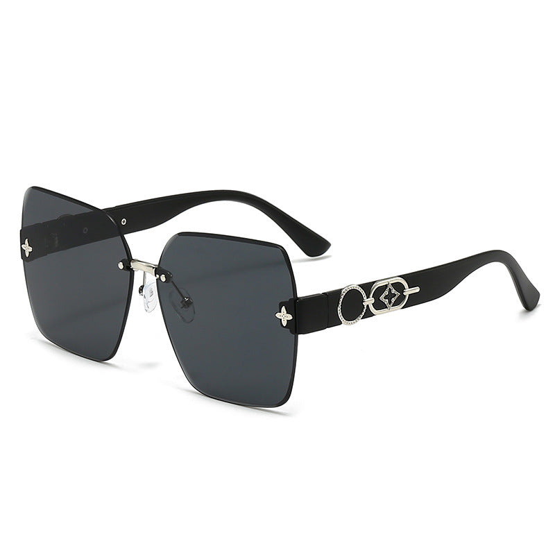 Oversized Geometric Shield Sonnenbrille
