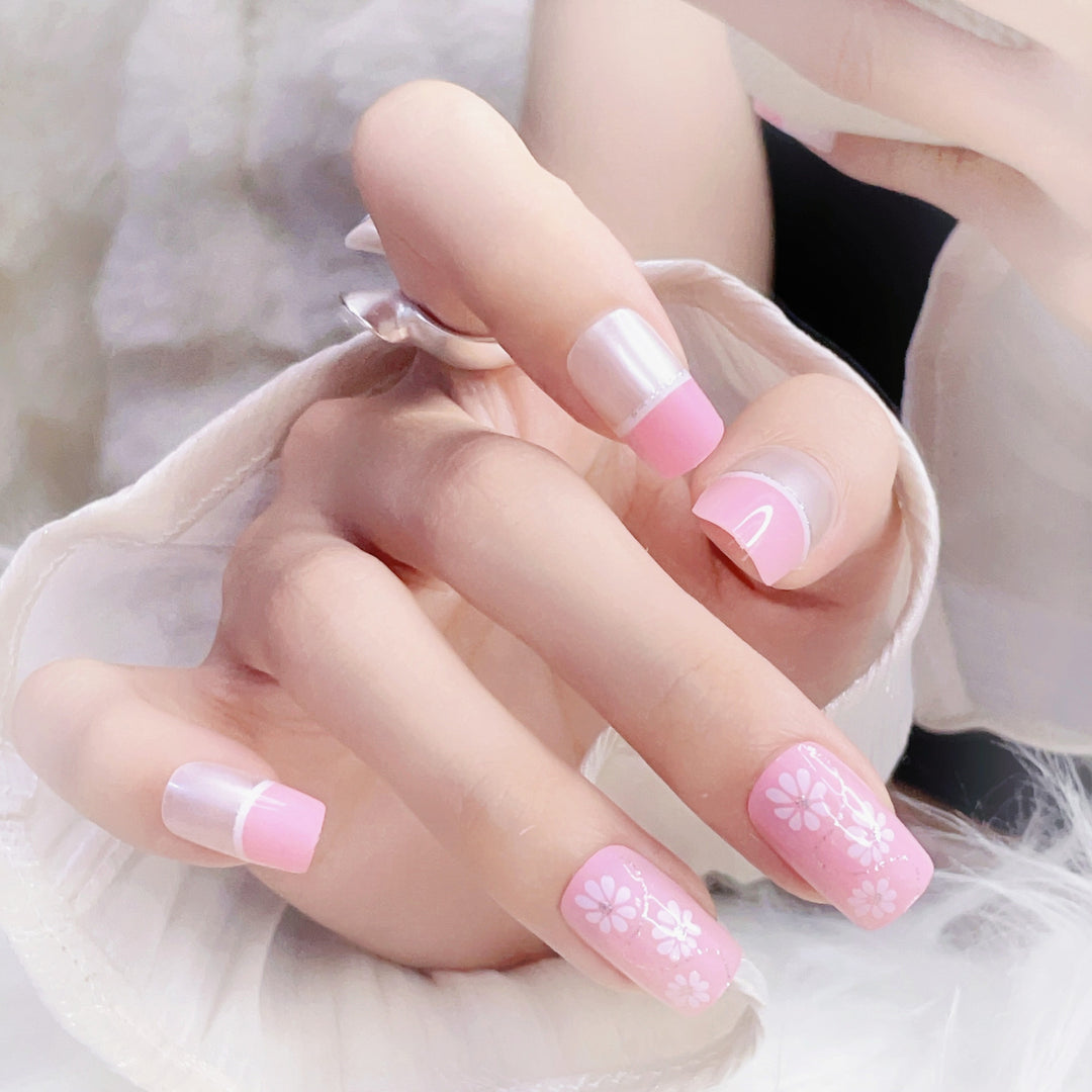 Dekoratives Florales Press-On Nagelset
