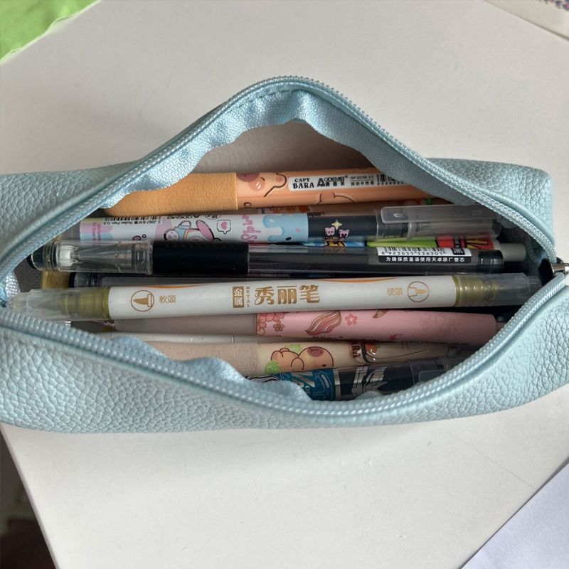 Textured Leather Pencil Case Karnz