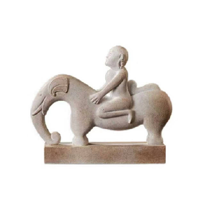 Künstlerische Elefant Reiter Skulptur
