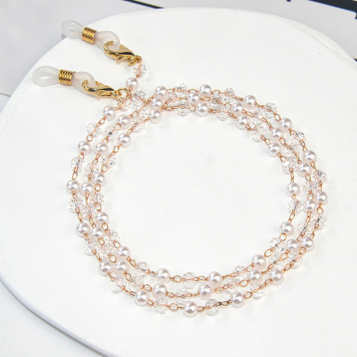Elegante Perlenbesetzte Brillenkette Karnz