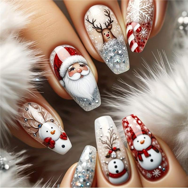 Festliche Feiertags Themen Nagelkunst Karnz