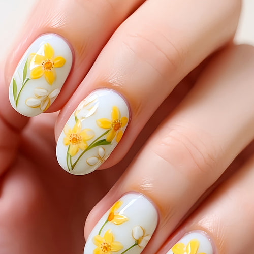 Blumen-Themen Press-on-Nagelkunst-Set Karnz