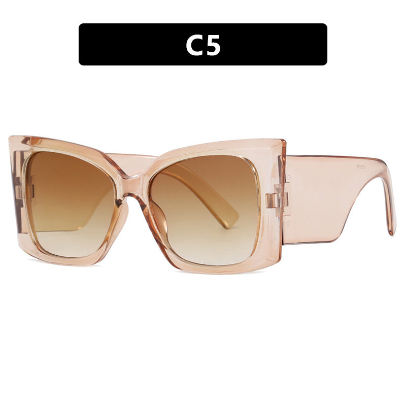 Damen oversized Sonnenbrille mit stylishem Katzenaugen-Rahmen Karnz