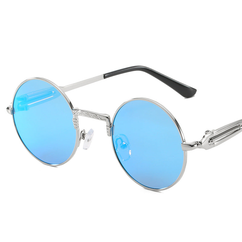 Damen runde modische Sonnenbrille mit feinem Metallgestell Karnz