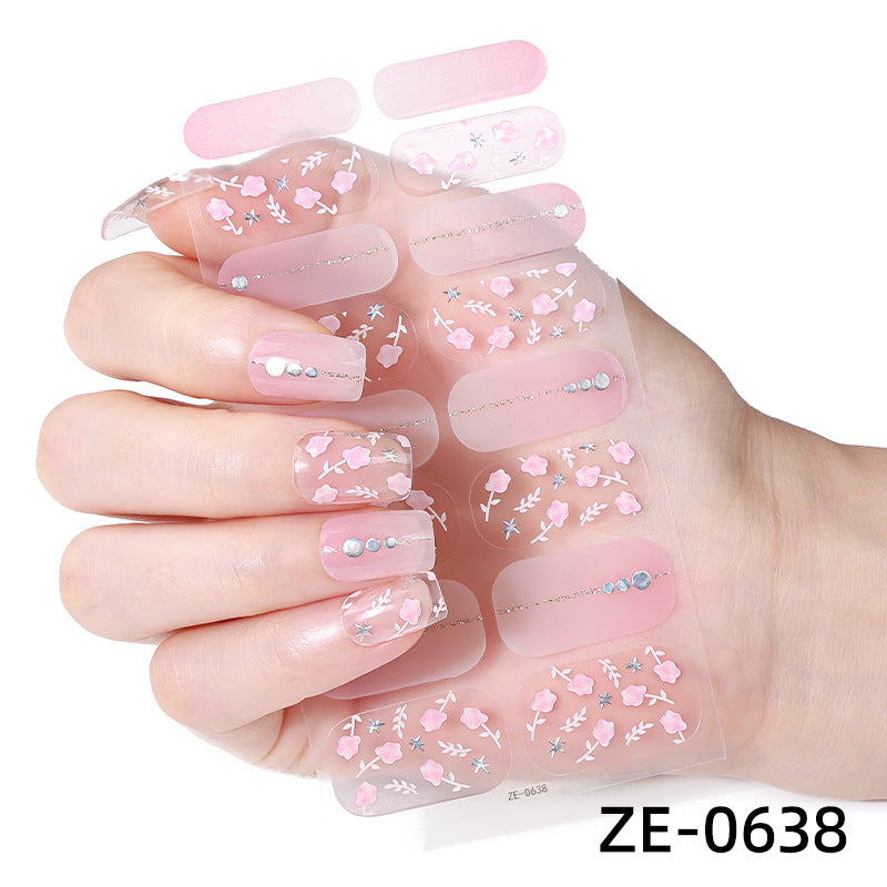 Florale Nagelkunst Aufkleber
