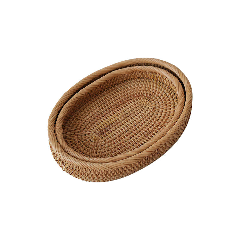 Damen ovaler Dekorationskorb aus geflochtenem Naturmaterial Karnz