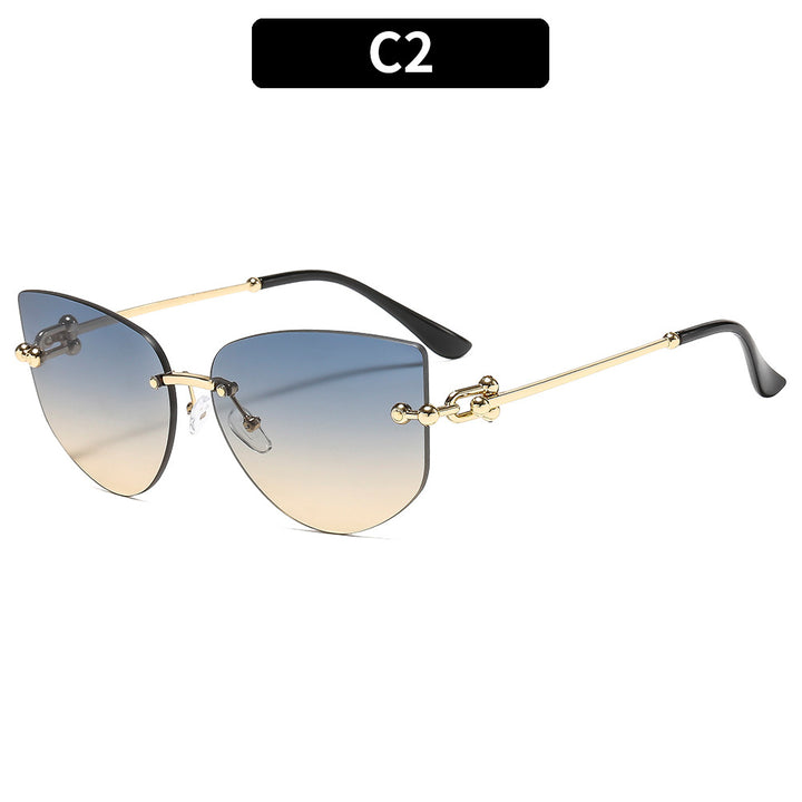 Luxe Geometrische Katzenaugen-Sonnenbrille
