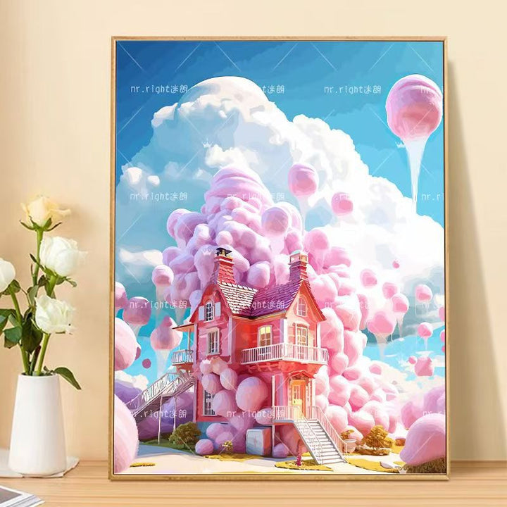 Skurrile Fantasy Landschaft Kunst Leinwand Karnz