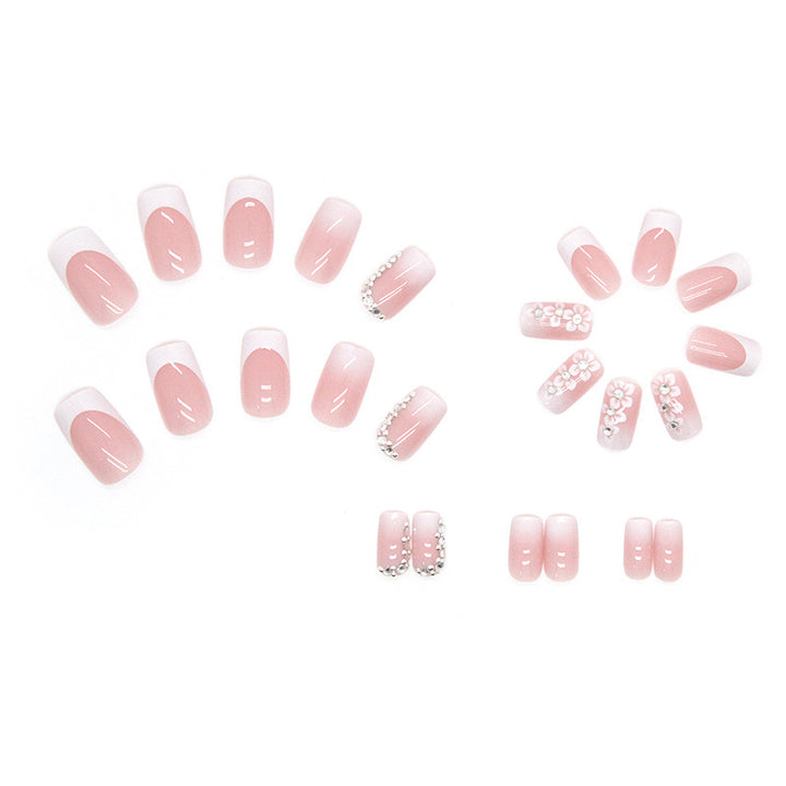Deluxe Floral Acryl Press-On Nageltipps Karnz