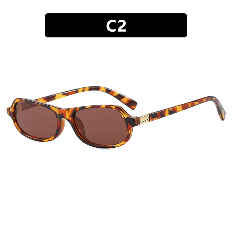 Damen schicke modische Sonnenbrille mit goldenen Akzenten Karnz