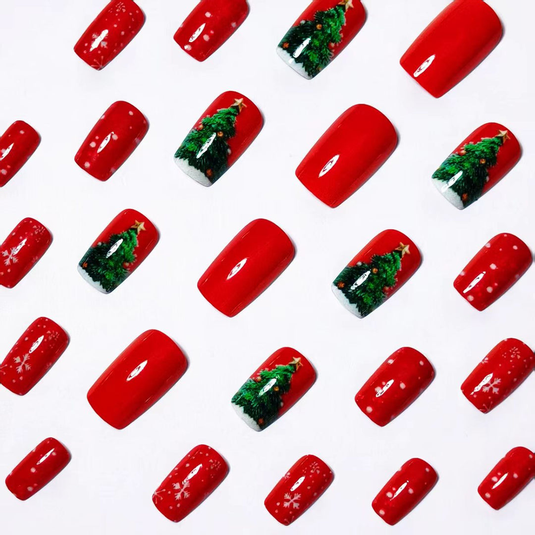 Kunstnägel Im Festlichen Weihnachtsdesign Karnz