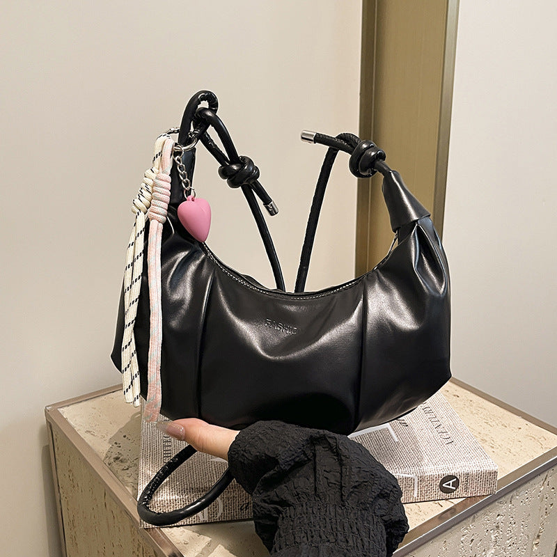 Stylische Leder Hobo-Handtasche Karnz