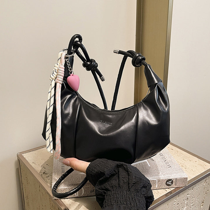 Stylische Leder Hobo-Handtasche Karnz