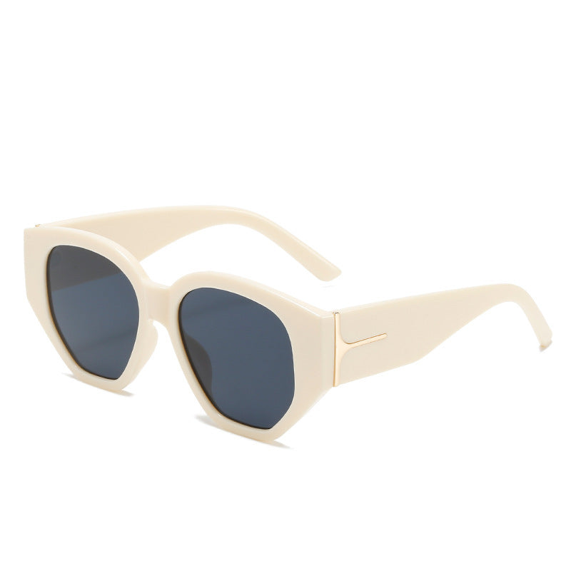 Modische Cat-Eye Sonnenbrille mit einzigartigem geometrischem Rahmen Karnz