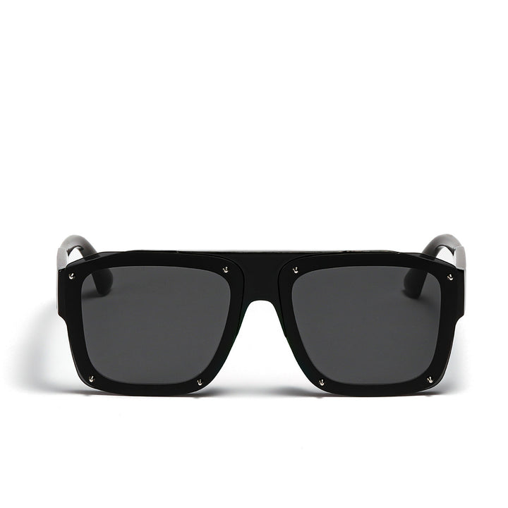 Damen Square-Sonnenbrille mit modischem transparentem Rahmen Karnz