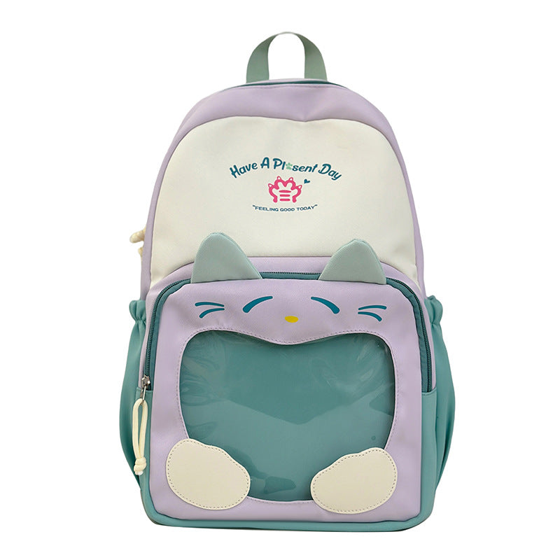 Verspielt katzenmotivierter Rucksack