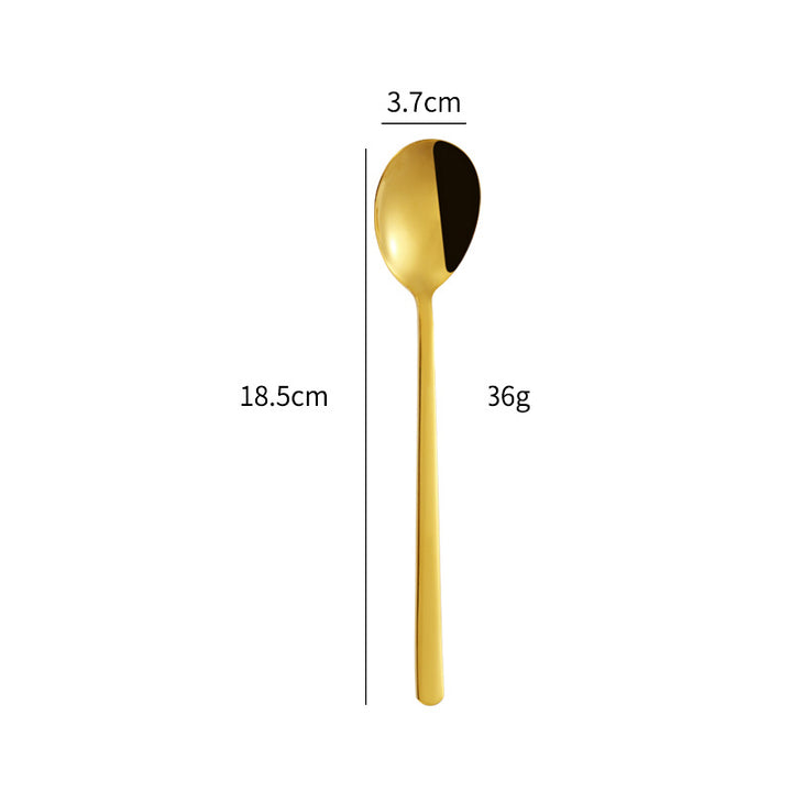 Eleganter Dessertlöffel mit Luxuriöser Goldener Oberfläche Karnz