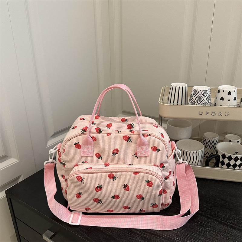 WoPlayful Erdbeer Druck Crossbody Tasche Karnz