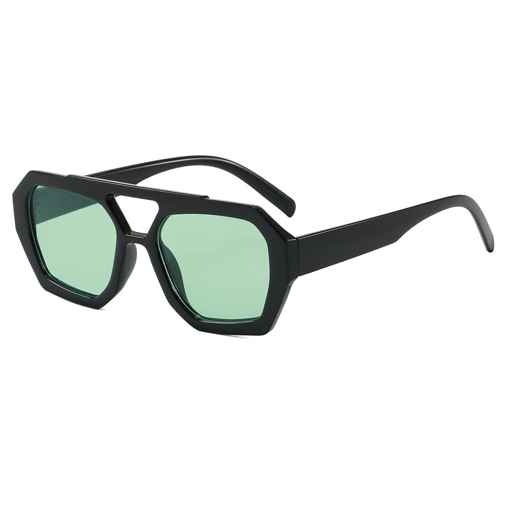 Damen geometrische Sonnenbrille im extravaganten Design Karnz