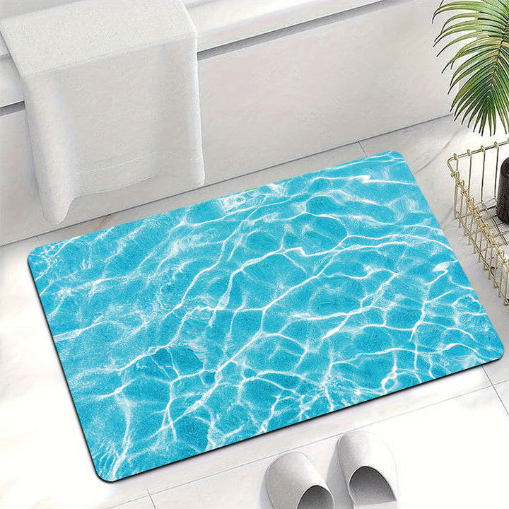 Wasser-Themen Weicher Badteppich