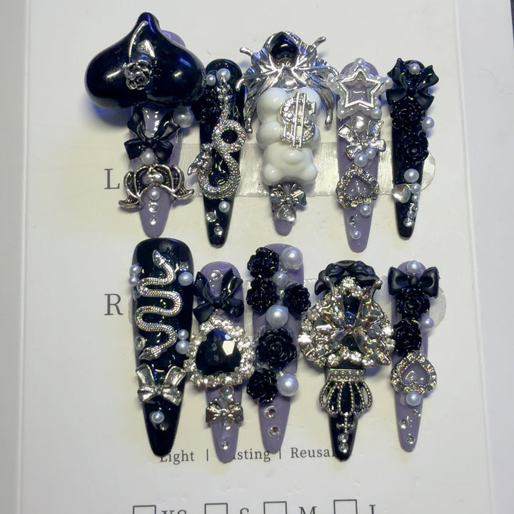 Gothic-inspirierte dekorative Haarklammer-Set