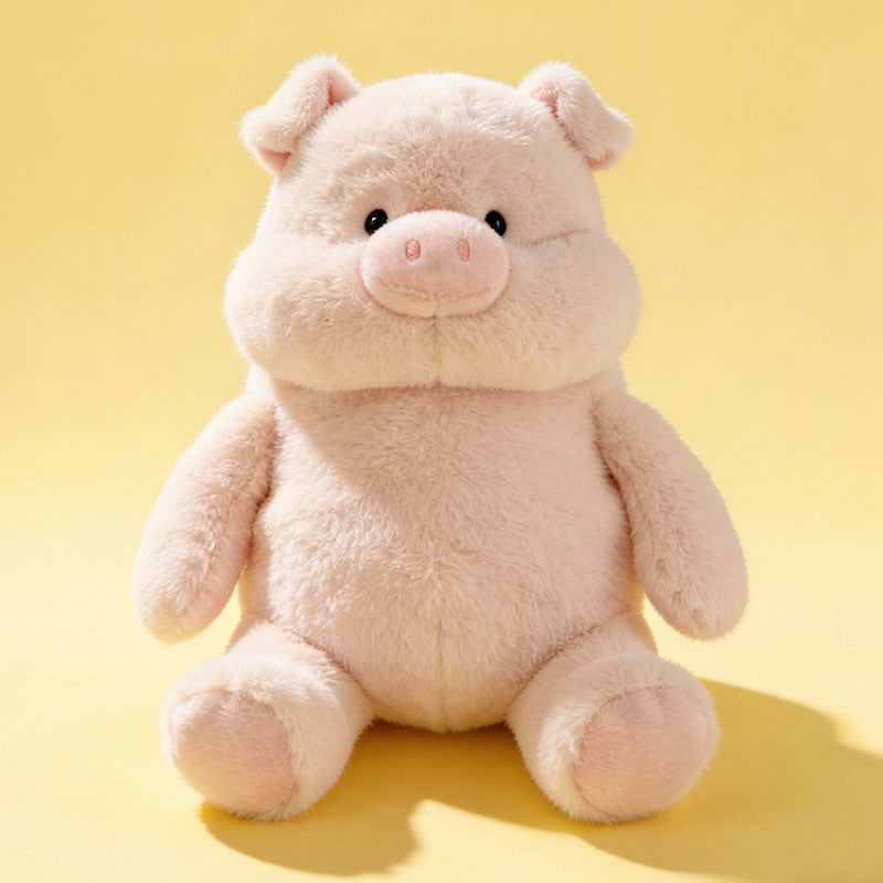 Pummelige Schwein Plüsch Kuscheltier mit gewichtetem Bohnenkern und ultra-weichem Kunstpelz Karnz