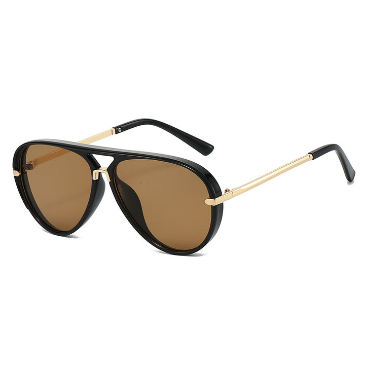Elegante Aviator-Sonnenbrille mit goldenen Akzenten Karnz