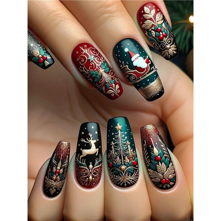 Festliches Feiertags-Nagelkunst-Set Karnz