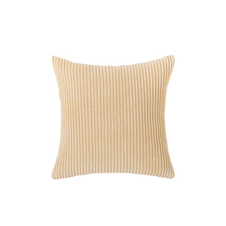 Corduroy Rippierter Quadratischer Akzentkissenbezug mit tiefem Kanaltextur und verdecktem Reißverschluss