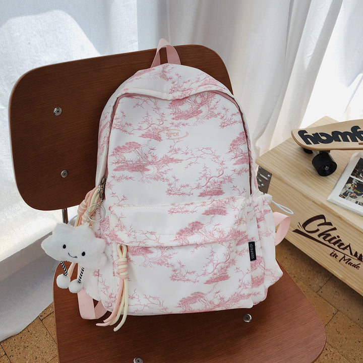 Eleganter Blumenbedruckter Rucksack