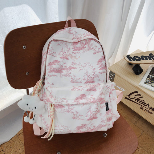 Eleganter Blumenbedruckter Rucksack