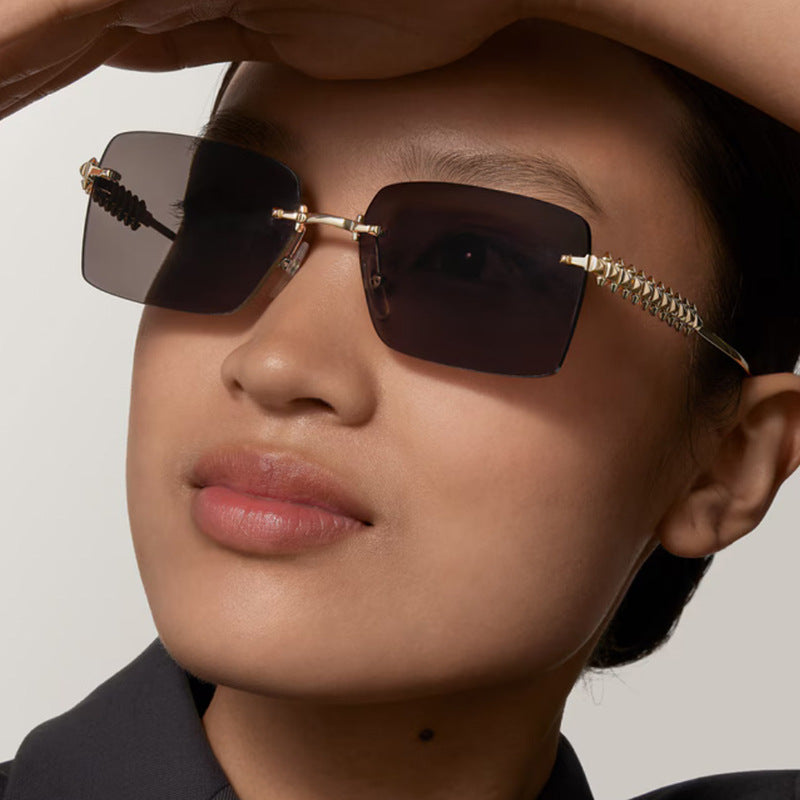 Damen modische Sonnenbrille mit einzigartigem und verzierendem Rahmen Karnz