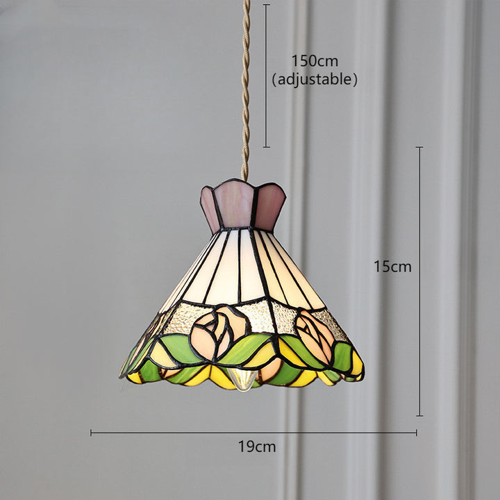 Verstellbare Vintage-Glas-Hängeleuchte