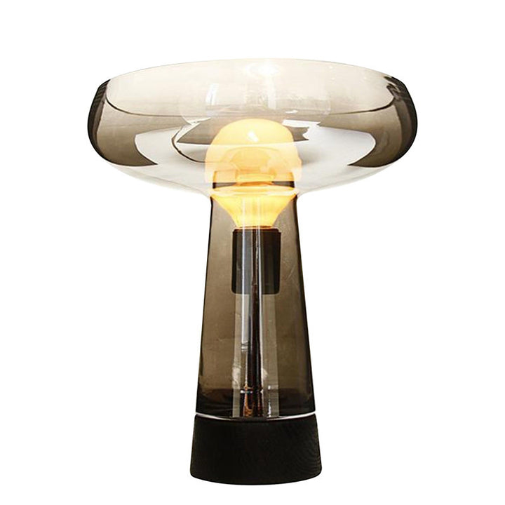 Elegante transparente Glas Tischlampe