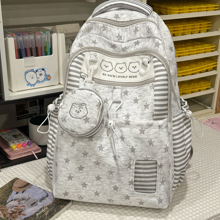 Multi-Taschen Sternmuster Rucksack Karnz