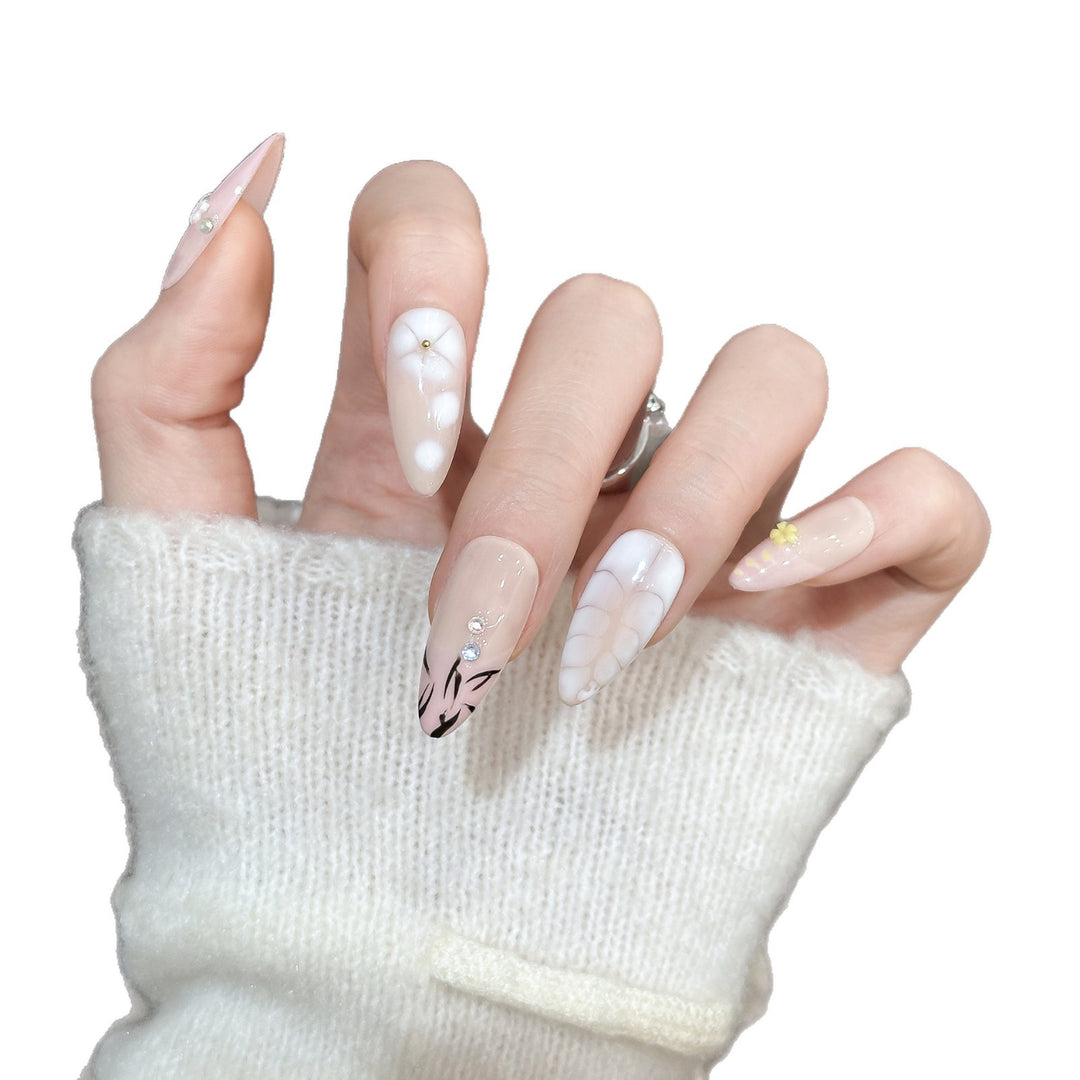 Elegantes floral Druck auf Nägel Kunst Set