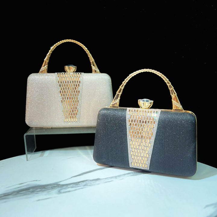Funkelnde Kristallverzierte Handtasche